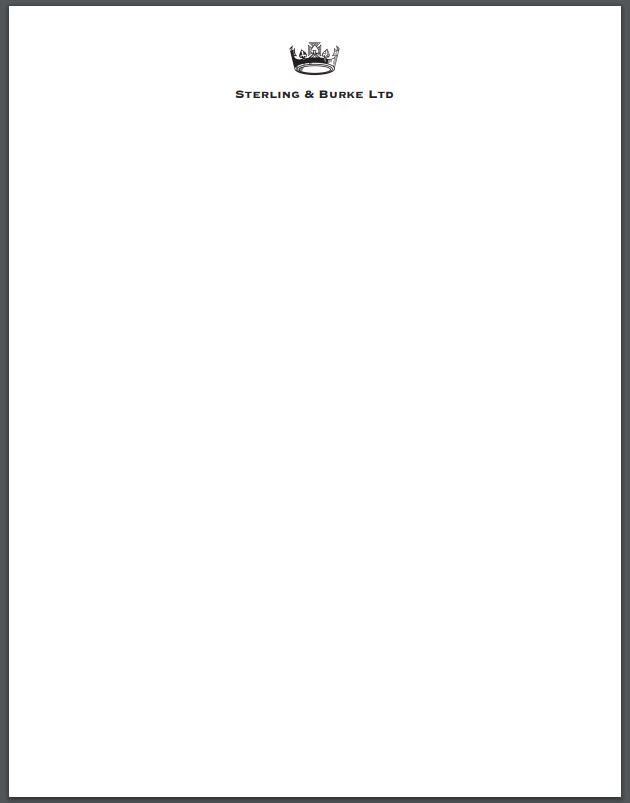 Pricing / Deposit | Bespoke Stationery | Standard US Letter Size Sheet | Folds in Thirds | 8.5 by 11 | Pearl White and Ecru | Hand Engraved | 100% Cotton Paper by Sterling and Burke Ltd-Custom Stationery-Sterling-and-Burke