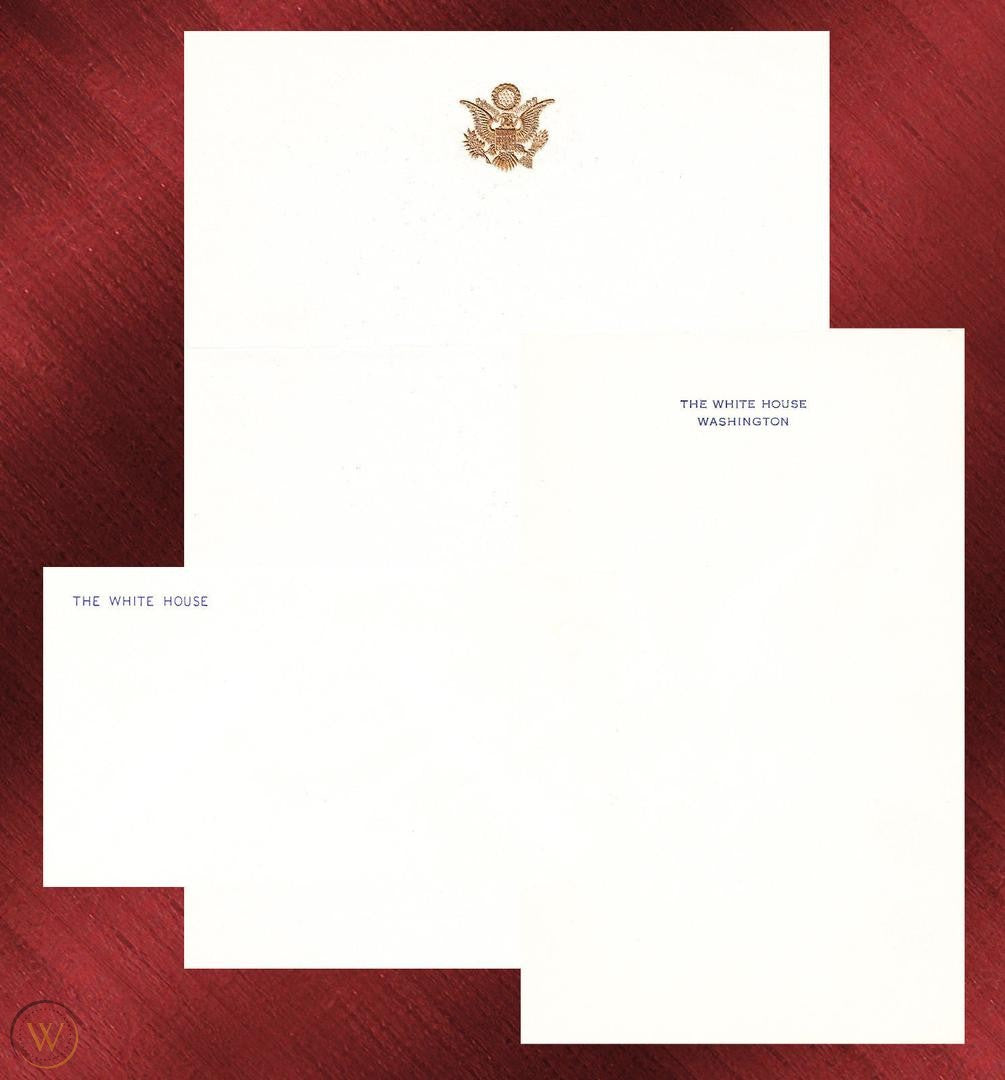 White House Stationery Samples | Hand Engraved | Foil Stamped | White House Visitors Guide Cover
