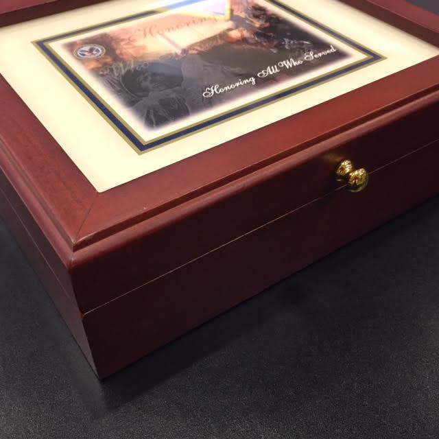 VA Service Award | Honoring All Who Served | Small Desk Box | Veterans Administration | Corporate Gift-Desk Accessory-Sterling-and-Burke