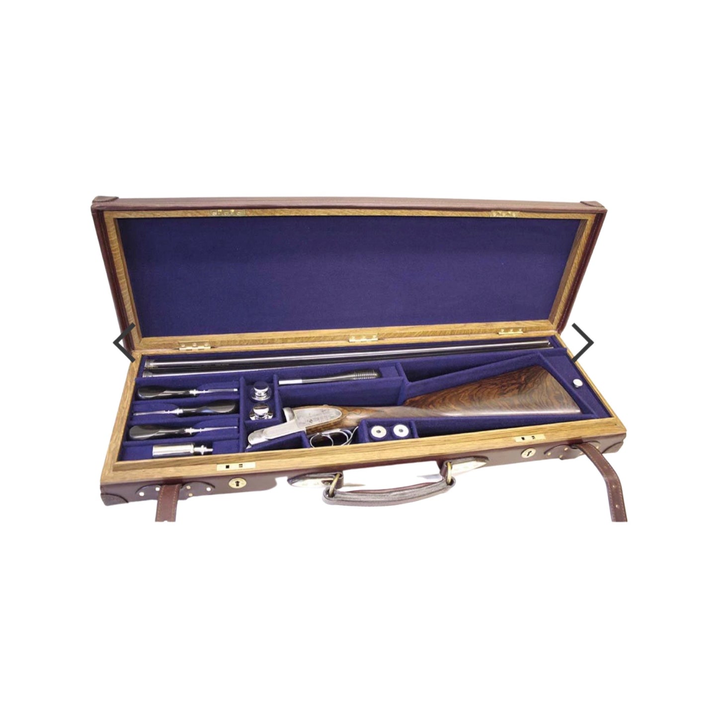 Bespoke Gun Case Box | Custom Gun Box | Authentic Ostrich and English Bridle Leather | Suede Lining | Hand Stitched and Handmade in England