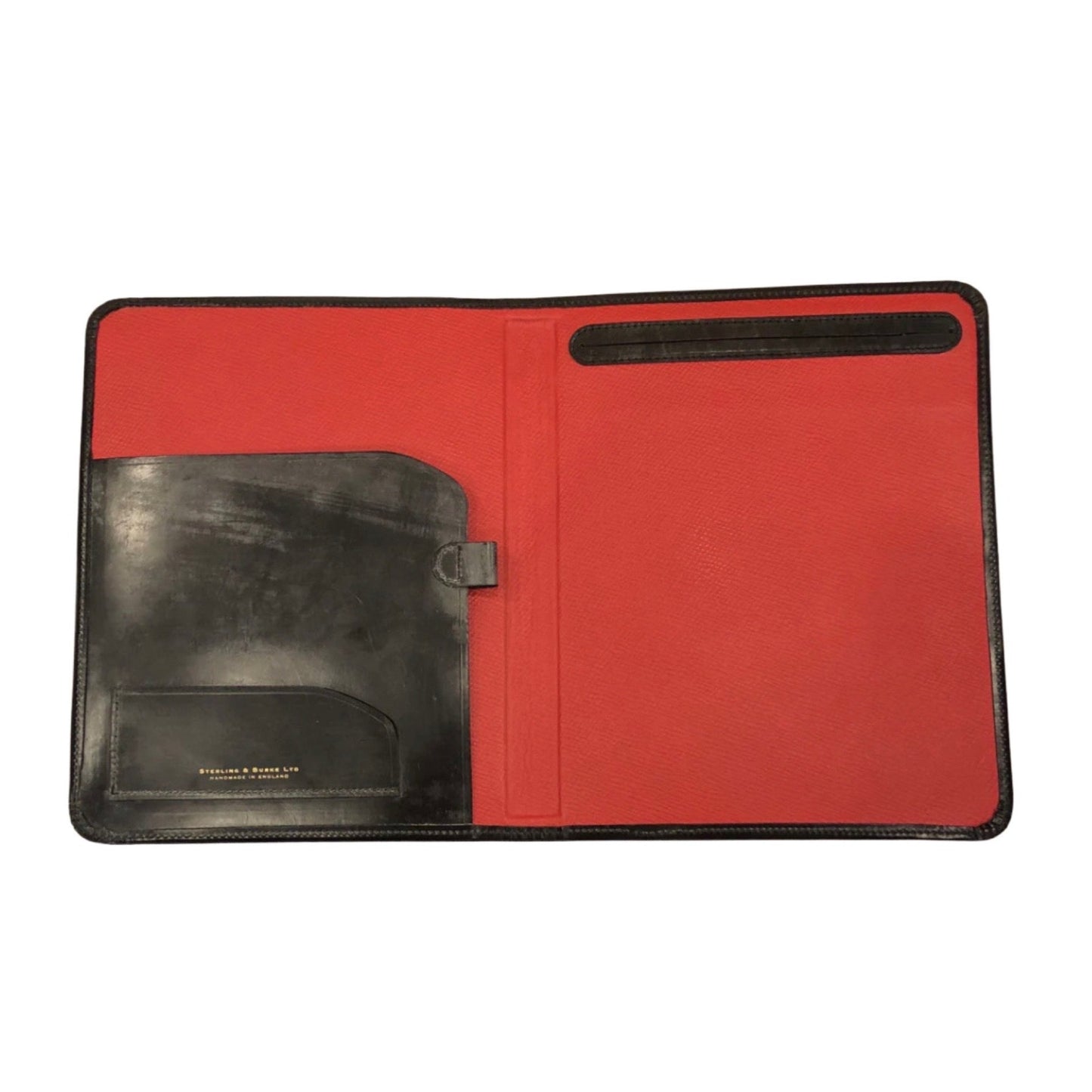 Hand Stitched Pad Cover | English Bridle Hide | Black | Made in England