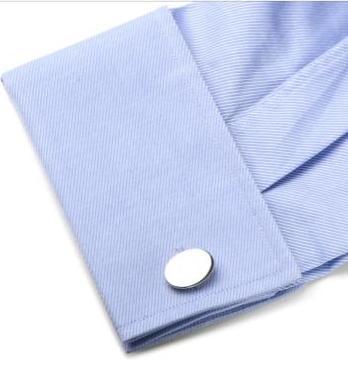 Sterling Silver Cufflinks | Oval | Engrave Initials, Monogram, Family Crest, Business Logo | Infinity Edge | Oval Engravable | Cufflinks-Cufflinks-Sterling-and-Burke