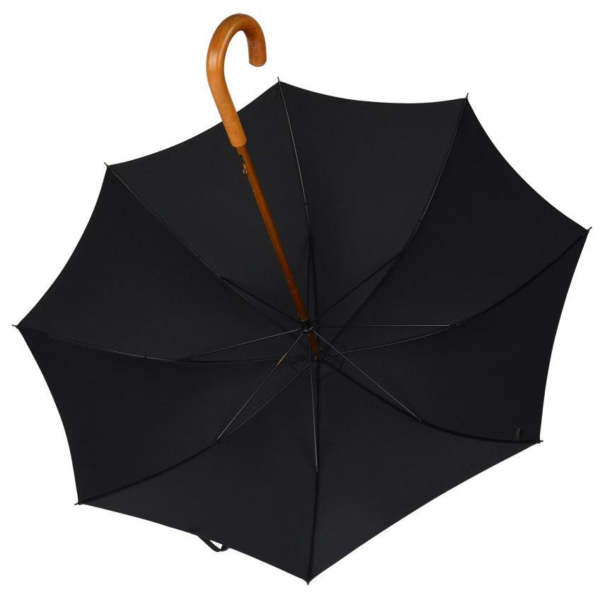 The Philip Garden Umbrella | A Gents Royal Umbrella | Malacca Handle Umbrella | Royal Garden Party Umbrella With Option of Gold Collar | Black Canopy | Made in England | Sterling and Burke-Gent's Umbrella-Sterling-and-Burke