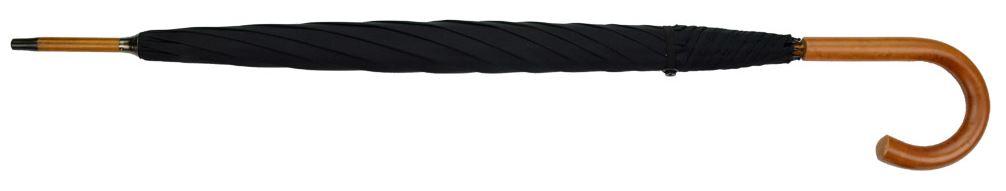 The Philip Garden Umbrella | A Gents Royal Umbrella | Malacca Handle Umbrella | Royal Garden Party Umbrella With Option of Gold Collar | Black Canopy | Made in England | Sterling and Burke-Gent's Umbrella-Sterling-and-Burke