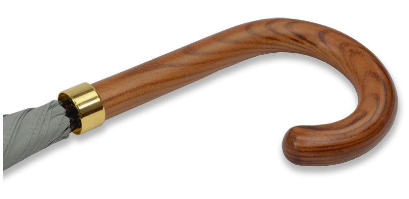 The Harry Umbrella | A Gentleman's Royal Umbrella | Malacca Handle Tube Umbrella used by Prince Harry | Matches with The Meghan Umbrella | Dark Grey Canopy | Made in England | Sterling and Burke-Gent's Umbrella-Sterling-and-Burke