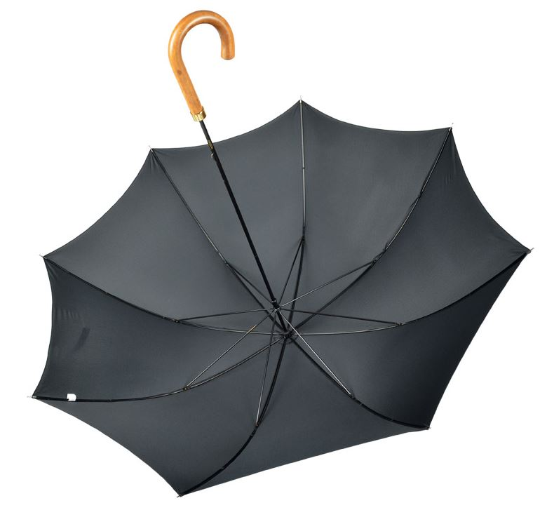 The Harry Umbrella | A Gentleman's Royal Umbrella | Malacca Handle Tube Umbrella used by Prince Harry | Matches with The Meghan Umbrella | Dark Grey Canopy | Made in England | Sterling and Burke-Gent's Umbrella-Sterling-and-Burke