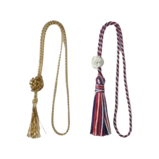 Australian Embassy | Fancy Silk Tassel with Ball on Stretch Cord | Small Tassel on Elastic Cord | For Diplomatic Menu Program Cover Tassel