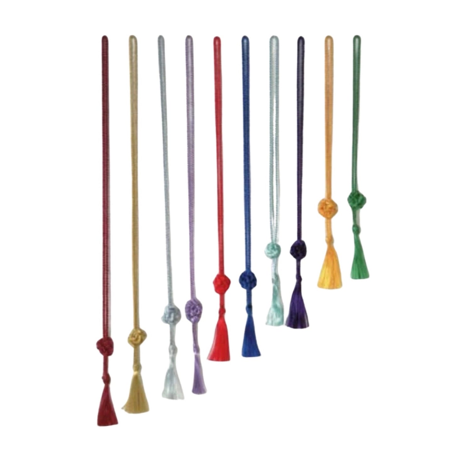 Funereal Stationery | Program | Gold Fancy Silk Tassel with Adjustable Ball | Small Tassel on Elastic Cord | For Program Cover Tassel