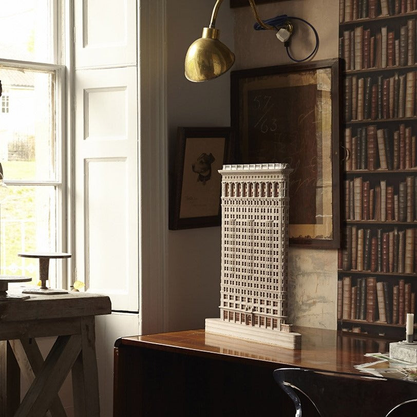 NYC Flat Iron Building Sculpture | Custom Flat Iron Building Plaster Model | Made in England | Timothy Richards