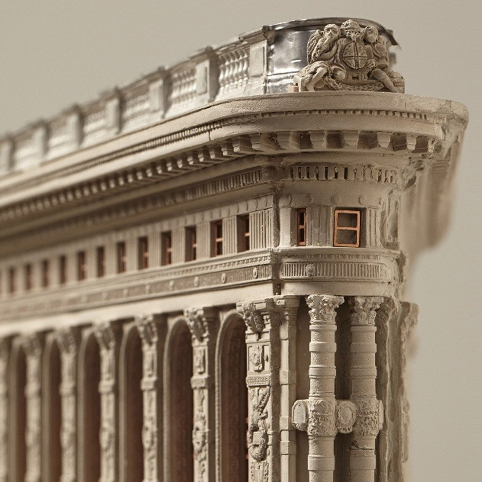 NYC Flat Iron Building Sculpture | Custom Flat Iron Building Plaster Model | Made in England | Timothy Richards