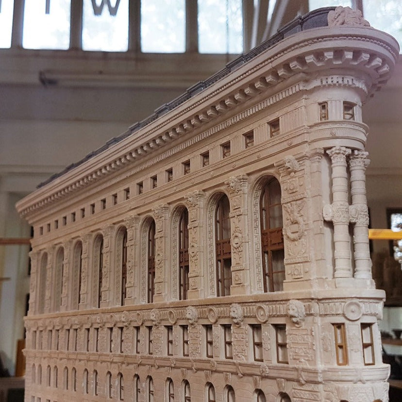 NYC Flat Iron Building Sculpture | Custom Flat Iron Building Plaster Model | Made in England | Timothy Richards