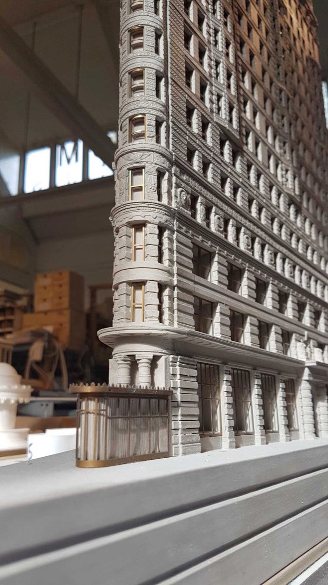 NYC Flat Iron Building Sculpture | Custom Flat Iron Building Plaster Model | Made in England | Timothy Richards