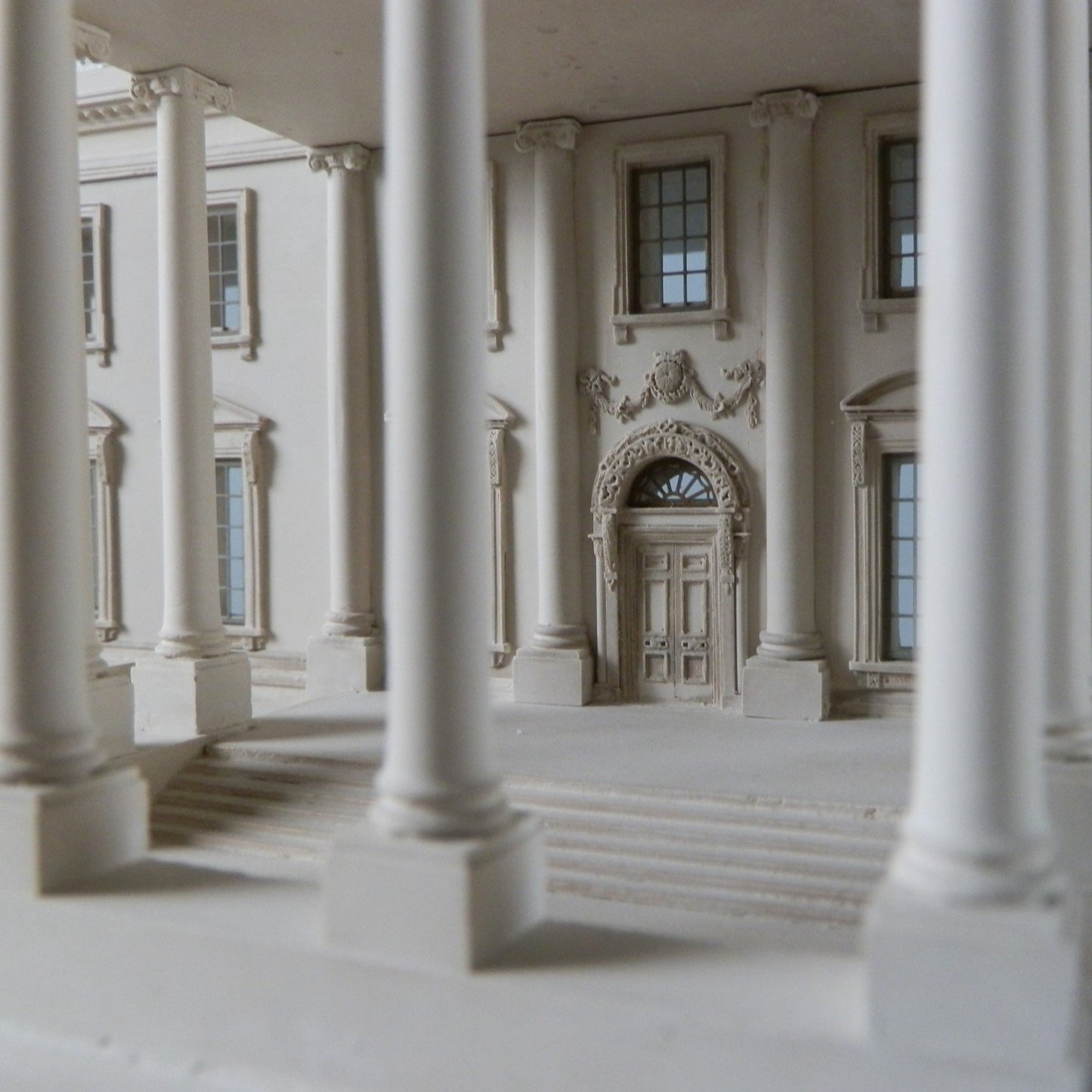 White House Architectural Sculpture | Custom Whites House Plaster Model | High Quality Detail | Made in England | Timothy Richards-Desk Accessory-Sterling-and-Burke