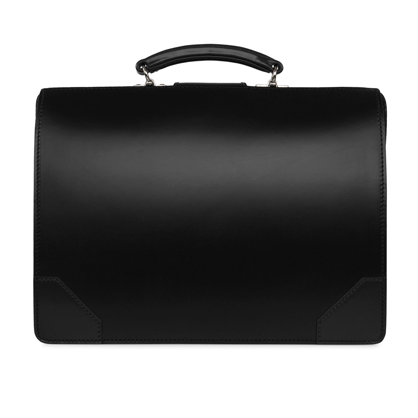 Top Frame Briefcase | Simpson London Style | English Bridle Hide | Bespoke Production | Special Round Lock | Hand Stitched | Made in England