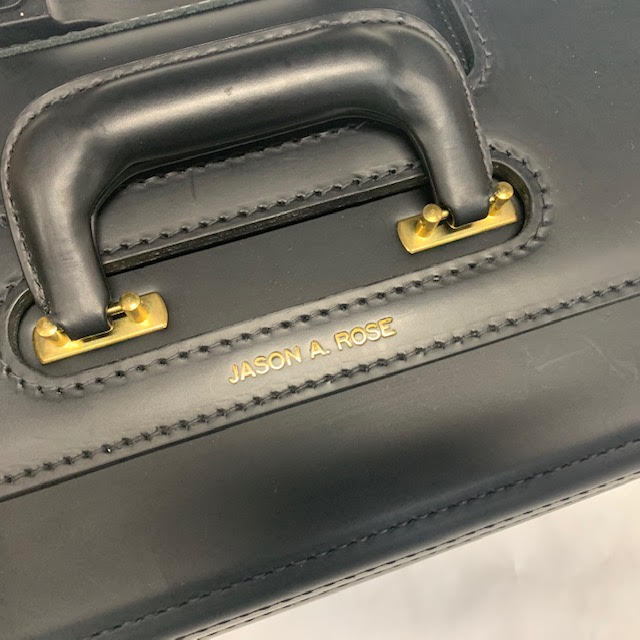 The Litigator Trial Bag Catalog Case | Premium Quality | All Leather | 20" | Exterior Wheels | Trial Bag | Name, Initials, Firm Logo | C108420BL