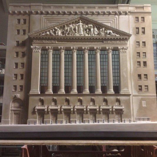 NYC New York Stock Exchange Architectural Sculpture | Extra Large Custom NYSE Statue | Building Model | Made in England
