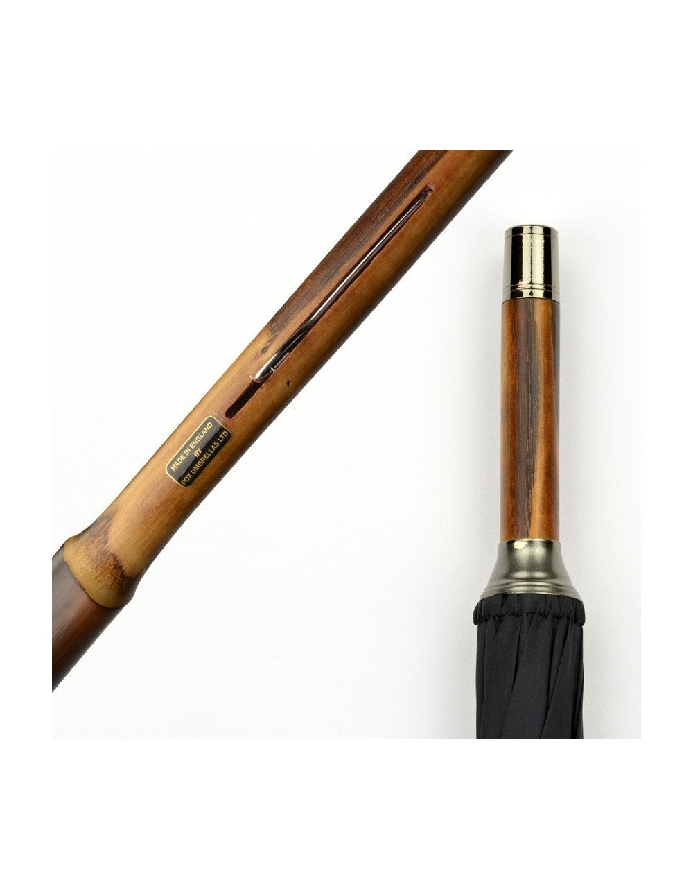 Burke Umbrellas | Polished Chestnut Gent's Umbrella | Finest Quality English Umbrella | Solid Shaft | The Solid Fox Umbrella
