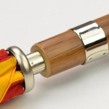 Beachball Umbrella | Golf Umbrella | Beach Ball Umbrella | Polished Chestnut Crook Handle | Custom Colors Canopy | England's Finest Umbrella | The Fox Umbrella