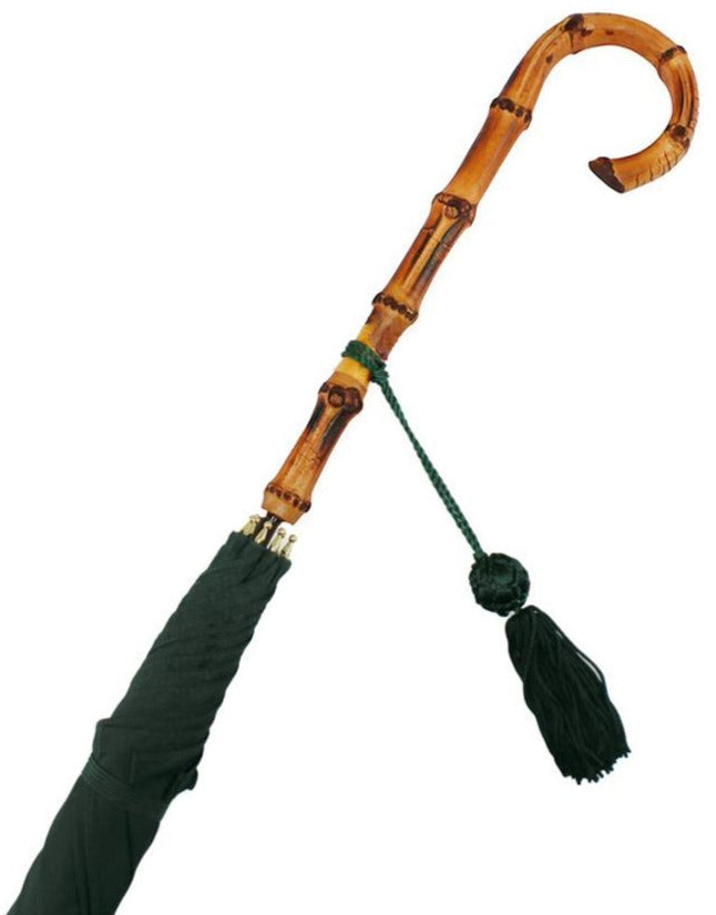 Ladies Whangee Umbrella | Long Bamboo Handle | Wood Shaft | Slender and Elegant | The Burke Umbrella