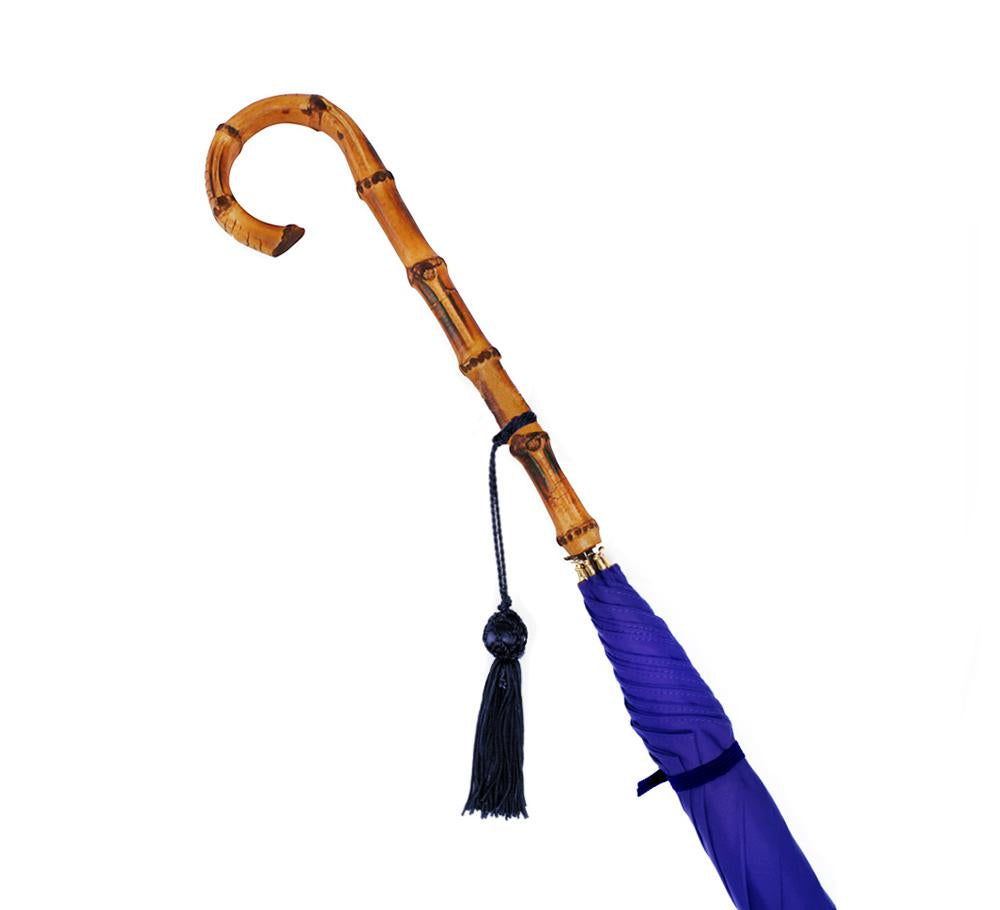 Ladies Whangee Umbrella | Long Bamboo Handle | Wood Shaft | Slender and Elegant | The Burke Umbrella