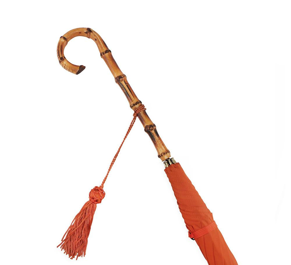 Ladies Whangee Umbrella | Long Bamboo Handle | Wood Shaft | Slender and Elegant | The Burke Umbrella