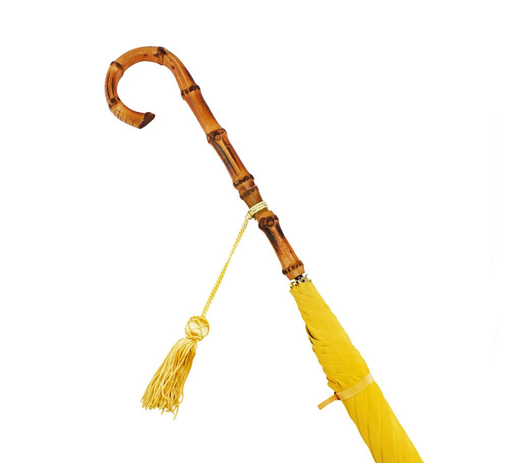 Ladies Whangee Umbrella | Long Bamboo Handle | Wood Shaft | Slender and Elegant | The Burke Umbrella