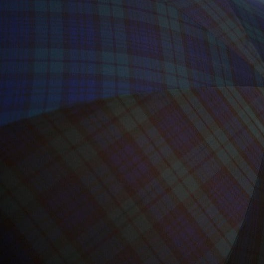 Burke Umbrella | Chestnut Straight Handle Golf Umbrella | Plaid Canopy | Nickel Band Collar