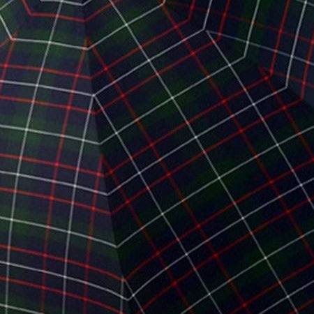 Burke Umbrella | Chestnut Straight Handle Golf Umbrella | Plaid Canopy | Nickel Band Collar