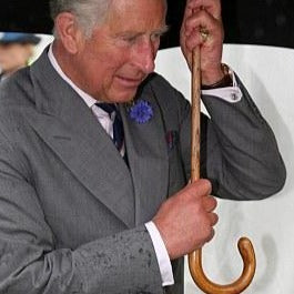 Burke Umbrellas | Malacca Prince of Wales Umbrella with Tartan Canopy | Sterling Nose Cap and Collar | The Original Prince of Wales Umbrella
