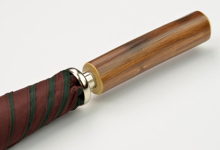 Classic Golf Umbrella | Polished Chestnut Straight Handle | Tartan Plaid Canopy | England's Finest Umbrella | The Fox Umbrella