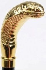 Silver and Gold Snake Head Umbrella | Gold Snake Cobra Head Handle Gent's Umbrella | Custom Gold and Silver Fox Handle Umbrella | Finest in the World | Enjoy the Rain!