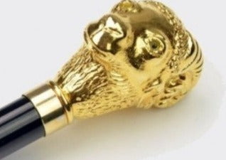 Silver and Gold Rams Head Umbrella | Gold Ram's Head Handle Gent's Umbrella | Custom Gold and Silver Handle Umbrella | Finest in the World | Enjoy the Rain!