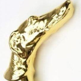 Fox Umbrellas | Silver and Gold Dog Head Umbrella | Gold Greyhound Dog Head Handle Gent's Umbrella | Custom Gold and Silver Handle Umbrella | Finest in the World | Enjoy the Rain!