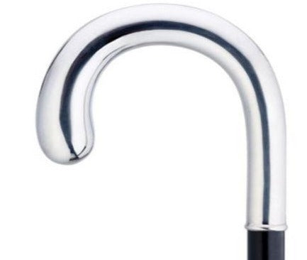Sterling Silver Handle Gent's Umbrella | Custom Sterling Silver Crook Handle Umbrella | Finest Quality