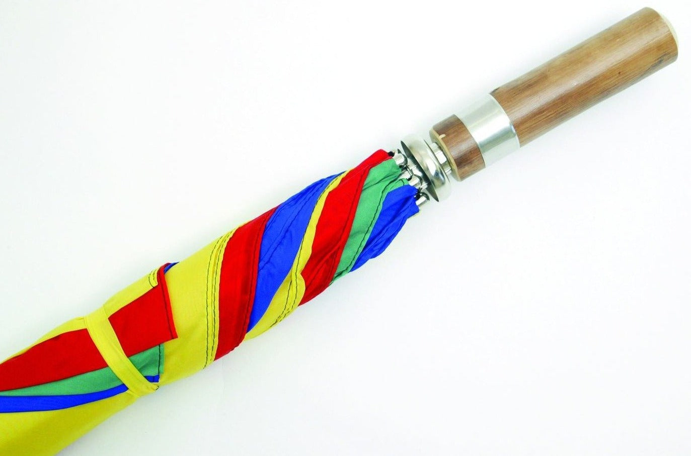Beachball Umbrella | Golf Umbrella | Beach Ball Umbrella | Polished Chestnut Crook Handle | Custom Colors Canopy | England's Finest Umbrella | The Fox Umbrella