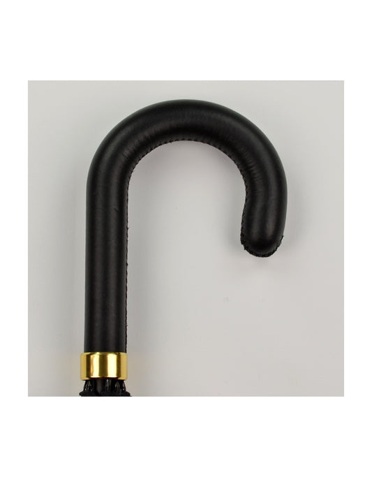 Bespoke British Umbrellas | Leather Handle Gent's Umbrella | Slender Metal Shaft | Cambridge Umbrella | Hand-Stitched Leather | Enjoy the Rain!