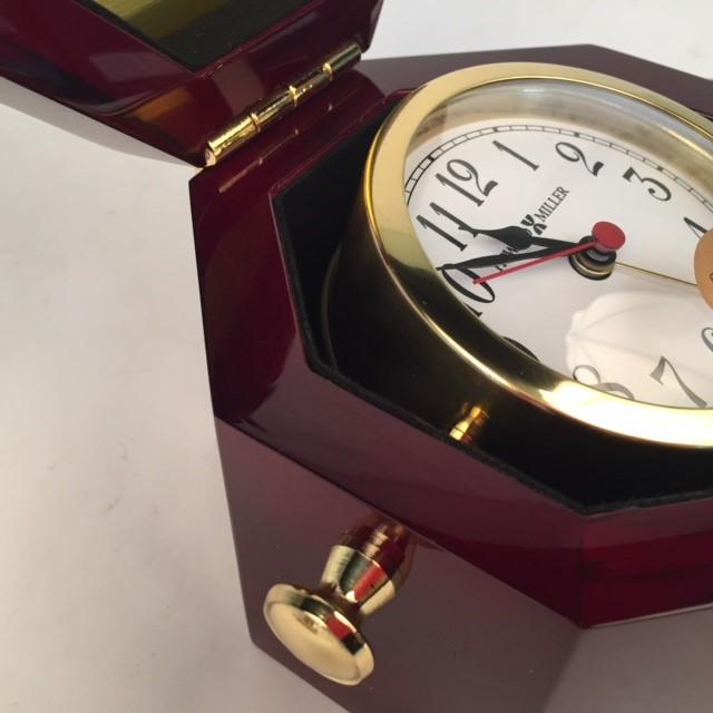 VA Service Award | 55 Years | Solid Brass Clock | Cherry Wood Box | Award Clock | Captains Clock Clock | Sterling and Burke-Clock-Sterling-and-Burke