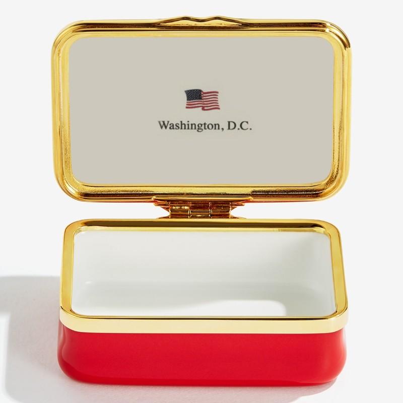 Halcyon Days Washington Landmarks Enamel Box-Enamel Box-Sterling-and-Burke