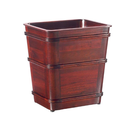 CLASSIC SMALL WASTEBASKET |  MAHOGANY WOOD