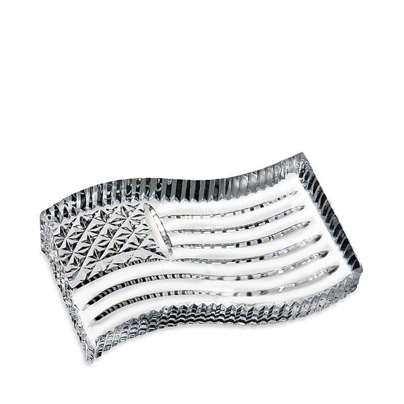 Waterford Crystal US Flag Paperweight-Crystal-Sterling-and-Burke