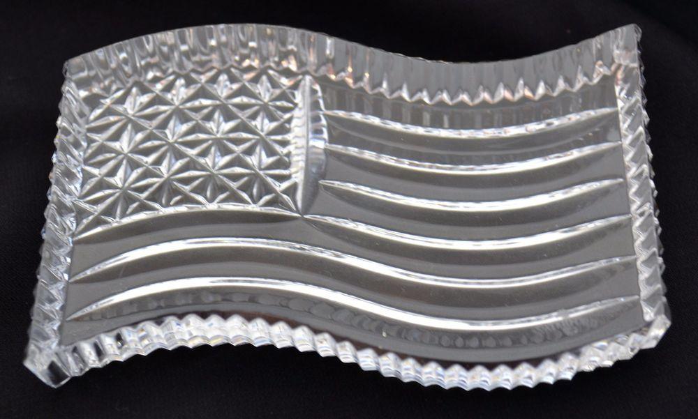 Waterford Crystal US Flag Paperweight-Crystal-Sterling-and-Burke