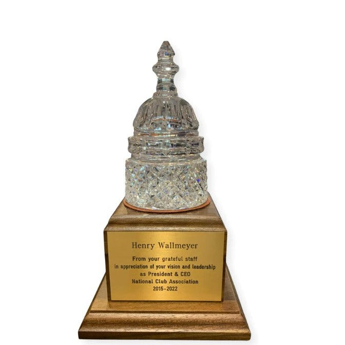Waterford Crystal Capitol Dome Paperweight / Award