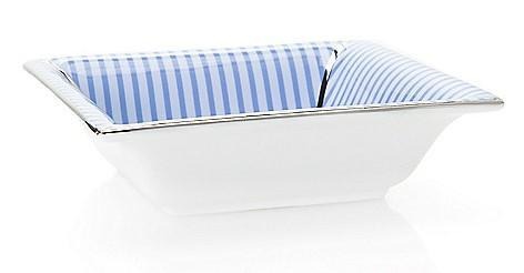 Halcyon Days Wedding Ribbons Henry & Meghan Trinket Tray, Square-Bone China-Sterling-and-Burke