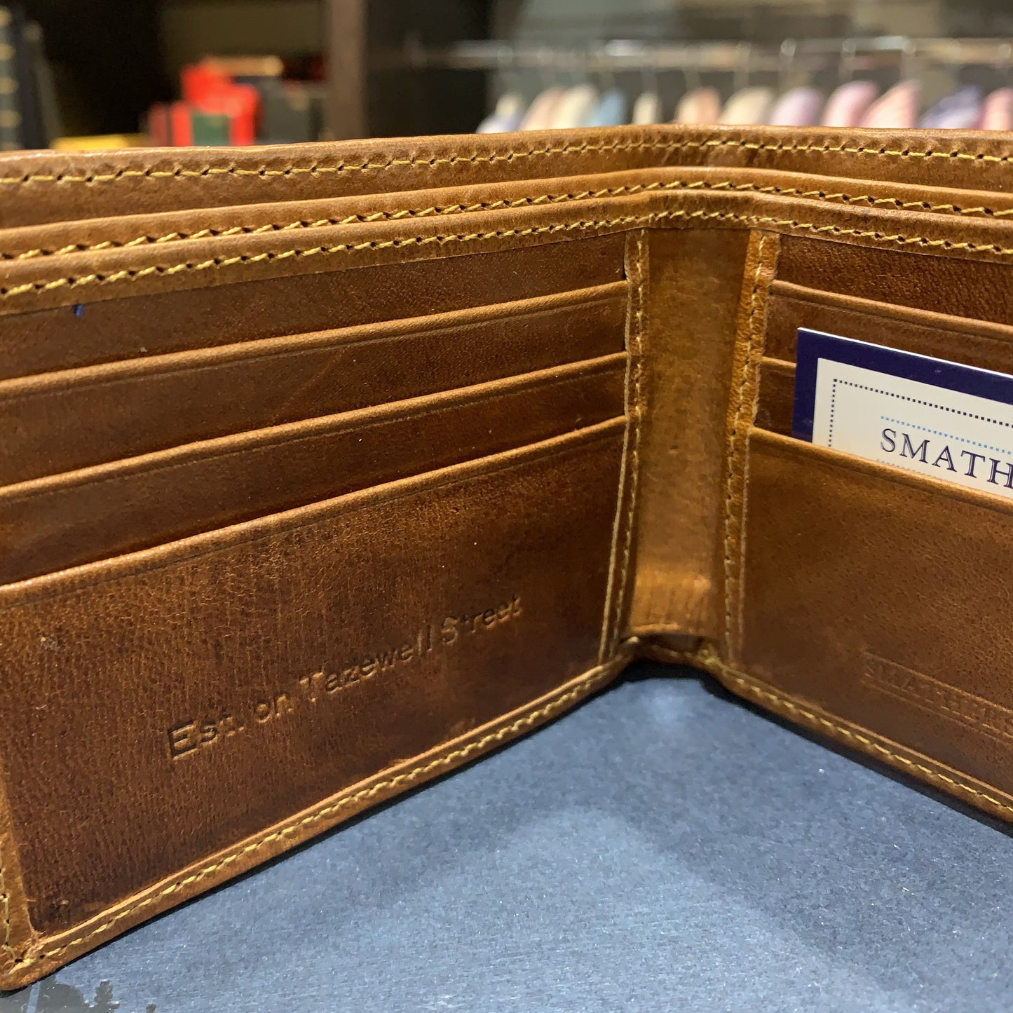 " Engraving / Stamping on Leather | Special Smathers Needlepoint Wallet Wedding Project