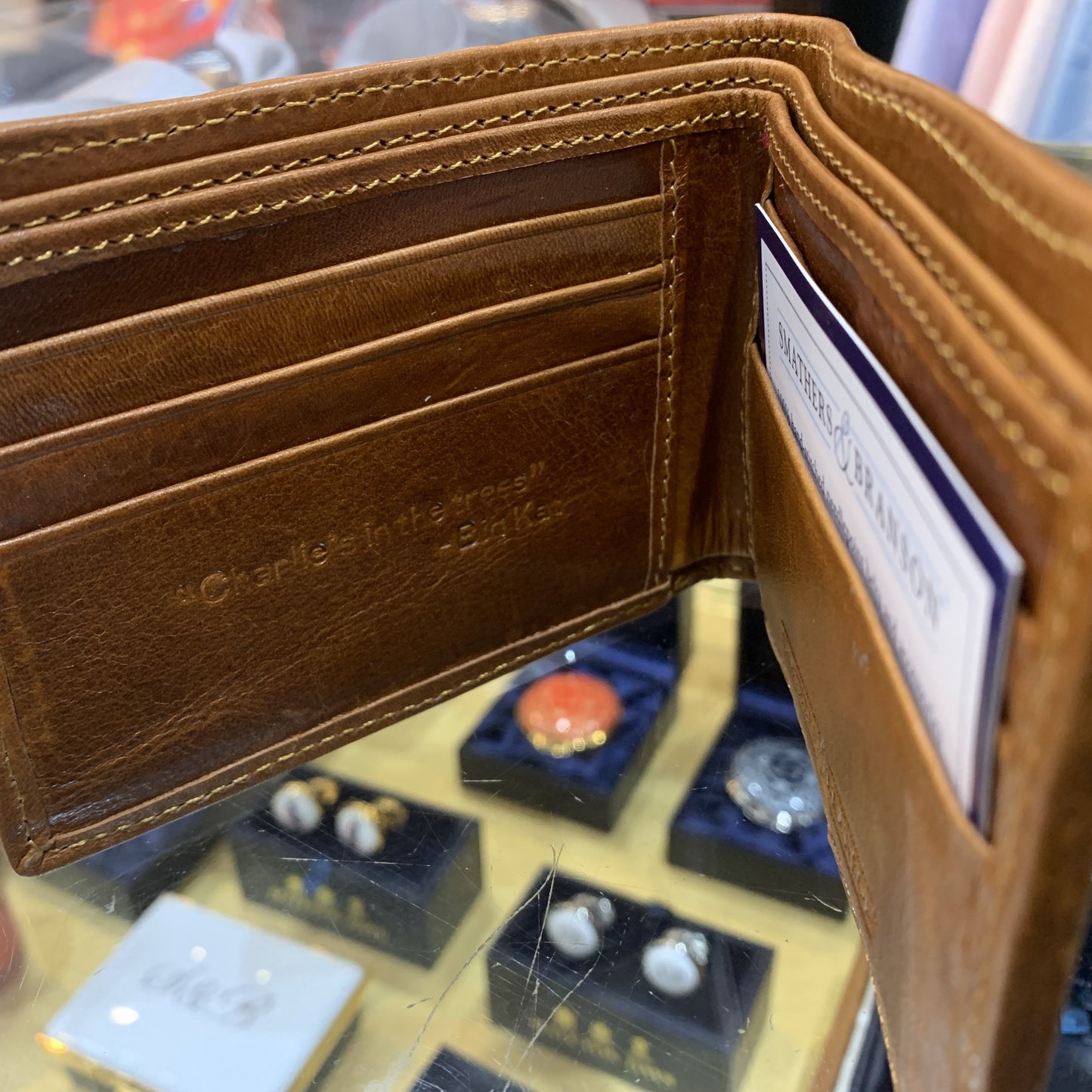" Engraving / Stamping on Leather | Special Smathers Needlepoint Wallet Wedding Project
