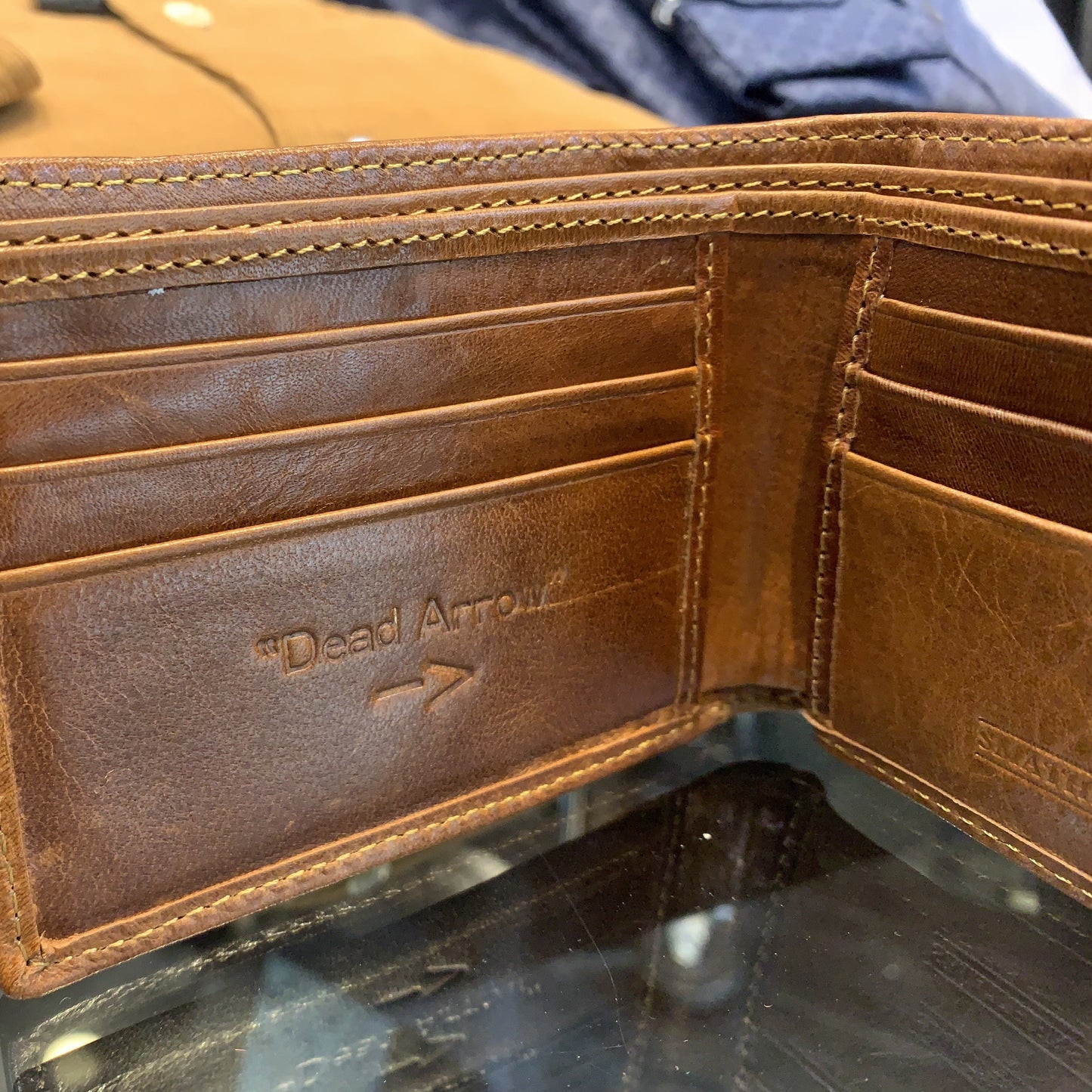 " Engraving / Stamping on Leather | Special Smathers Needlepoint Wallet Wedding Project