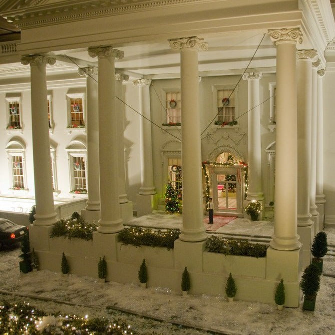 White House Architectural Sculpture | Custom Whites House Plaster Model | High Quality Detail | Made in England | Timothy Richards-Desk Accessory-Sterling-and-Burke