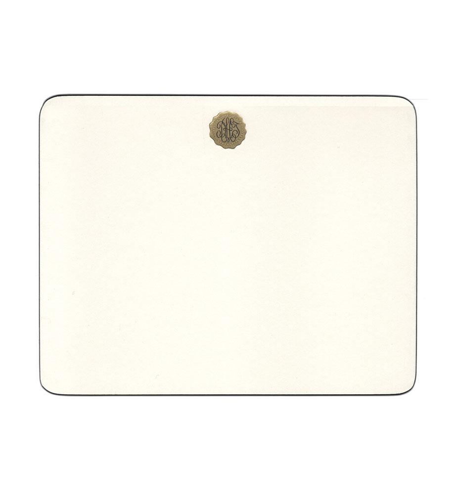 "" Steel Engraving Plates $250 | Double Plates for Monogram | Copper Engraving Plates for Engraved Stationery | Two Level / Two Colour Monogram | Sterling and Burke-Sterling-and-Burke