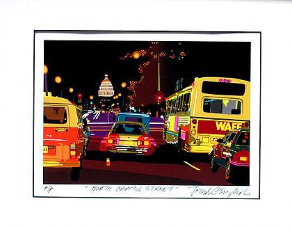 North Capitol Street by Joseph Craig English | 11 by 14 Inches-Graphic Art-Sterling-and-Burke