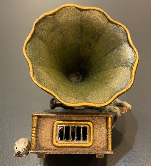 Cat Gramophone | Viennese Bronze